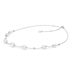 Colier perle naturale albe pe lantisor argint DiAmanti SK20223N_W-G (Argint 925‰ 2,8 g.)